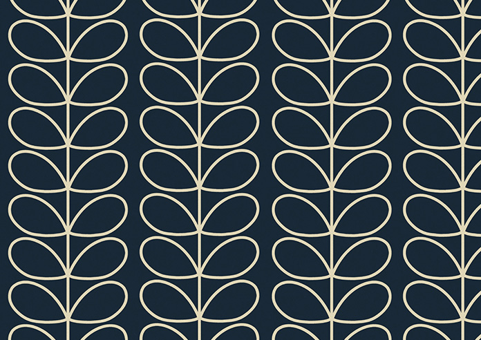 Orla Kiely Linear Stem, Navy Whale - Twist&Fit Roman Blind - Image 8
